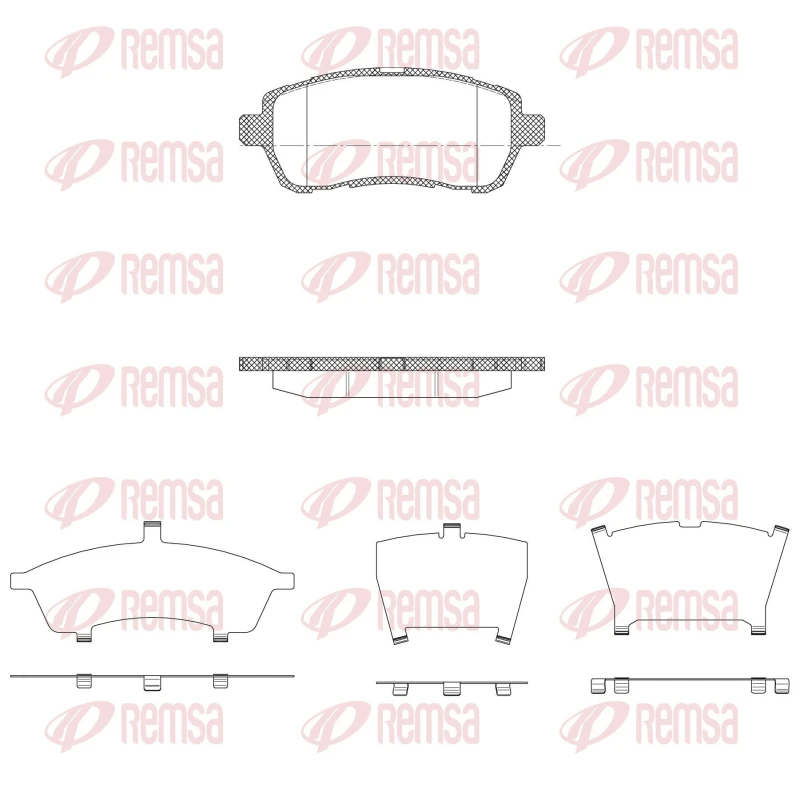 Image of REMSA Brake pad set REMSA 1281.10