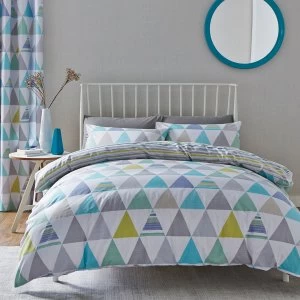 image of Catherine Lansfield Scandi Geo Single Duvet Set - Multi