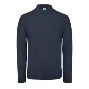 Image of B&C ID.001 Mens Long Sleeve Polo (Pack Of 2) (3XL) (Ultramarine)