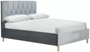 Image of Birlea Loxley Double Ottoman Fabric Bed Frame - Grey