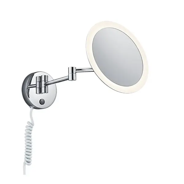 Image of View Modern Illuminated Bathroom Mirror Chrome 3000K IP44
