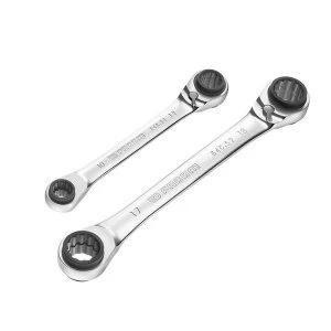 image of Facom 64C.J2 Quatro Ratcheting Spanner Set Metric