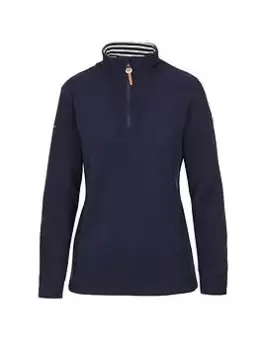Image of Trespass Big Heart Quarter Zip Fleece - Navy, Size S, Women