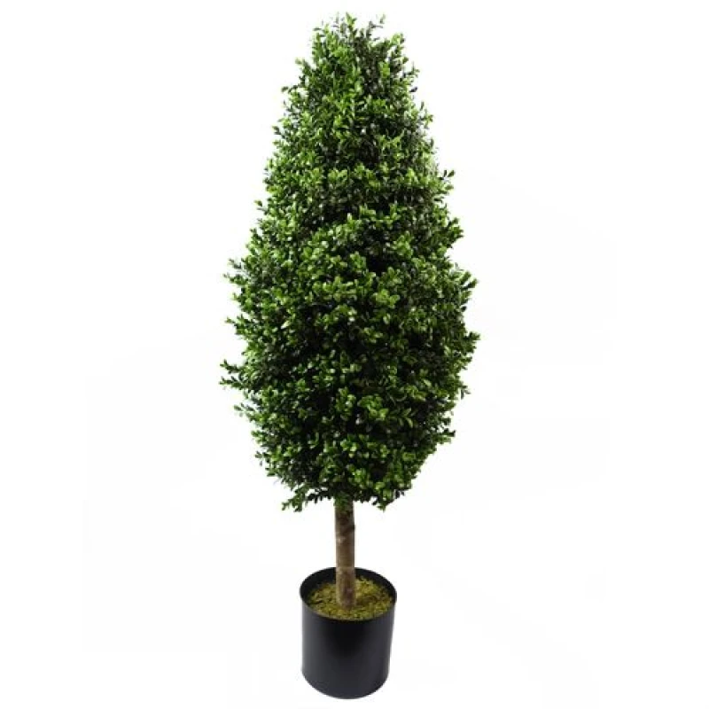 Image of Leaf Outdoor Artificial Topiary Tree 120cm Buxus Ball Cone UV Resistant Botanik Green