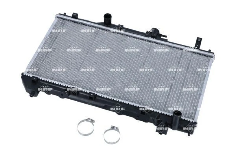 Image of NRF 53267 Engine radiator EASY FIT Brazed cooling fins, Aluminium, with mounting parts Aluminium Radiator,engine cooling (470)