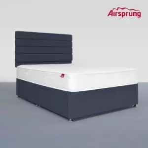 Image of Airsprung Small Double 2 Drawer Divan Bed with Hybrid Mattress - Midnight Blue