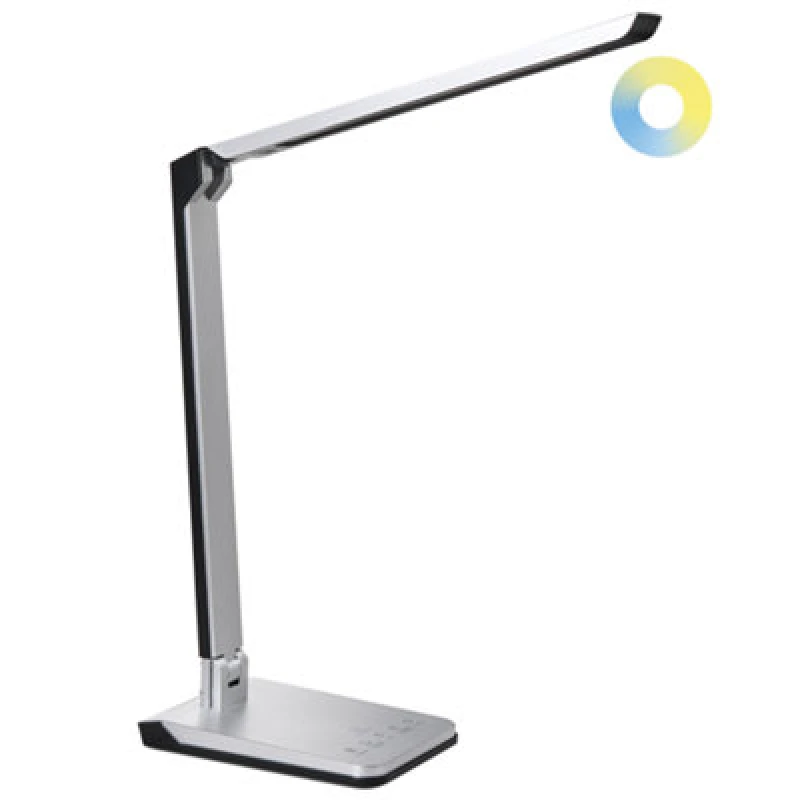 Image of Beliani LED Desk Lamp Pictor With Dimmer Silver