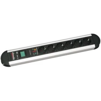 image of Bachmann 331013 Surge protection power strip 6x Aluminium , Black PG connector