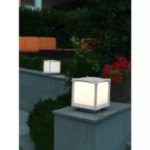 Image of Small Mark bollard, aluminum and polycarbonate, white