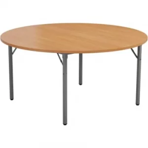 image of 1500MM Circular Folding Table Silver/Beech