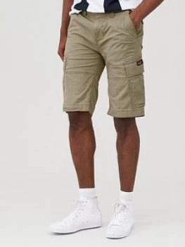 image of Superdry Core Cargo Shorts - Beige, Size 28, Men