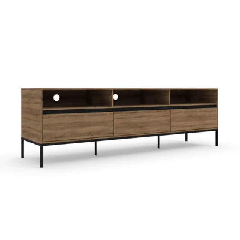 Image of Dorel Bari Lowboard With 3 Drawers In Oak Look