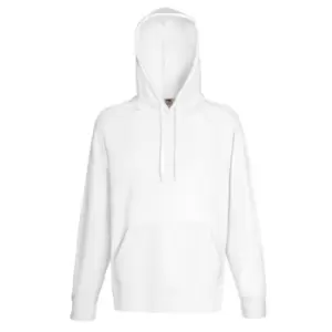 Image of Fruit Of The Loom Mens Lightweight Hooded Sweatshirt / Hoodie (240 GSM) (S) (White)