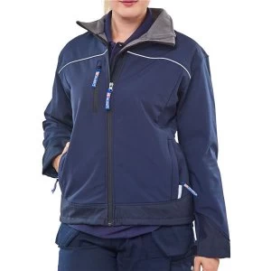 Image of Click Workwear Ladies Soft Shell Water Resistant Jacket 2XL Navy Ref