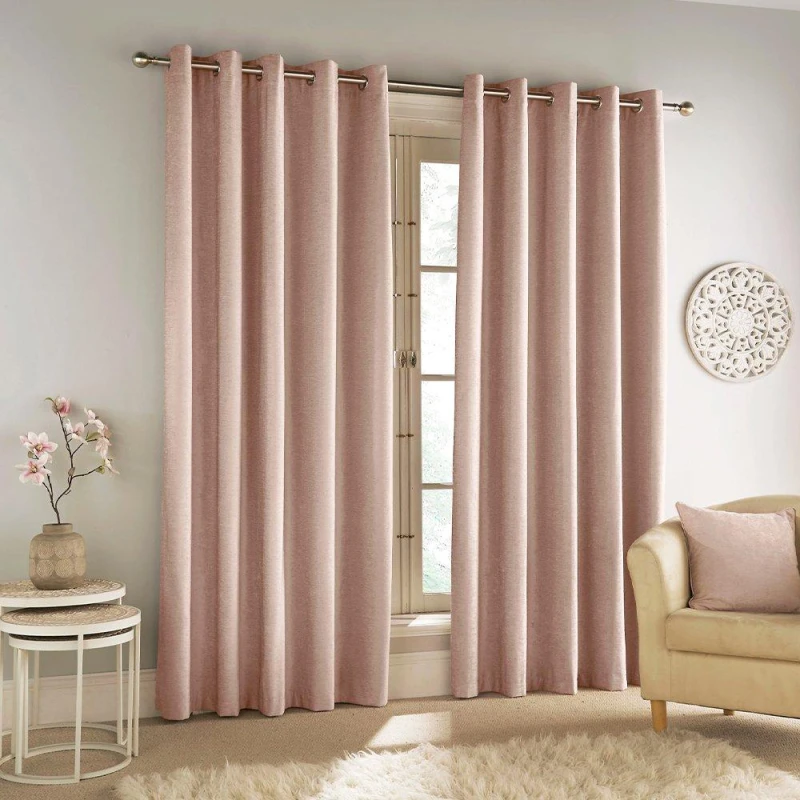 Image of Enhanced Living Savoy Blackout Eyelet Curtain Cream 167 x 229cm OH14326