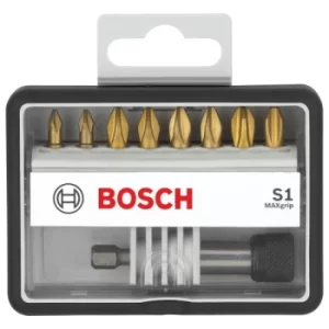 image of Bosch 2607002574 Robust Line Maxgrip Phillips Screwdriver Bit Set 8+1