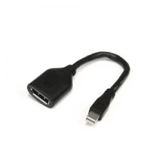 image of StarTech.com 6" Mini DisplayPort to DisplayPort Video Cable Adapter - M/F