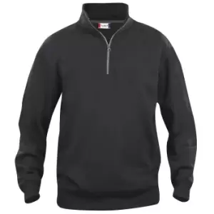 Image of Clique Unisex Adult Basic Half Zip Sweatshirt (4XL) (Black)