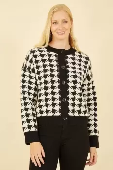 Image of Black Houndstooth Cardigan