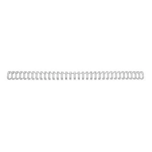 image of GBC A4 6mm Binding Wire Elements 34 Loop 55 Sheet Capacity Silver Pack of 100