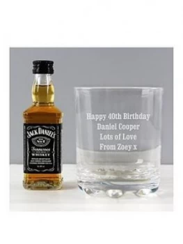 image of Personalised Tumbler With Miniature Jack Daniels