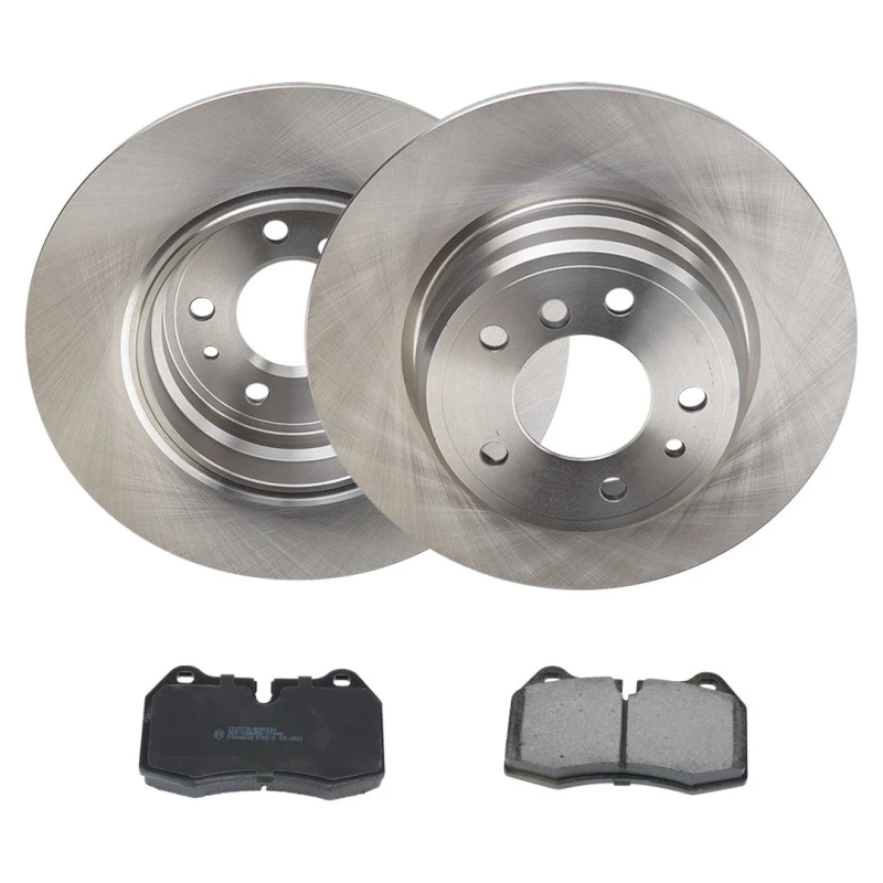 Image of RIDEX 3405B2318 Brake disc and pads set Front Axle, Brake Disc Type: Solid, excl. wear warning contact Brake Set,disc brakes (3405)