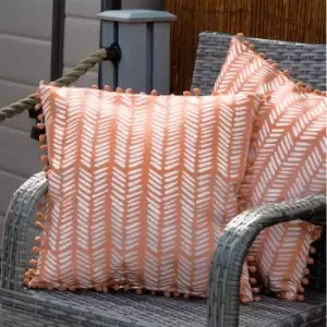 image of Streetwize Outdoor Pair of Scatter Cushions Terracotta Fern