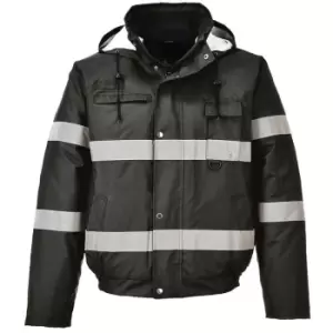 Image of Portwest - S434BKRXL - sz XL Iona Lite Bomber Jacket - Black - Black