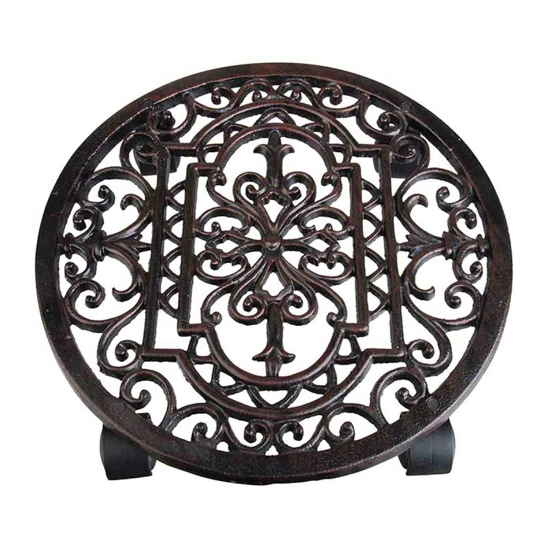 Image of Fallen Fruits Round Plant Trolley With Wheels
