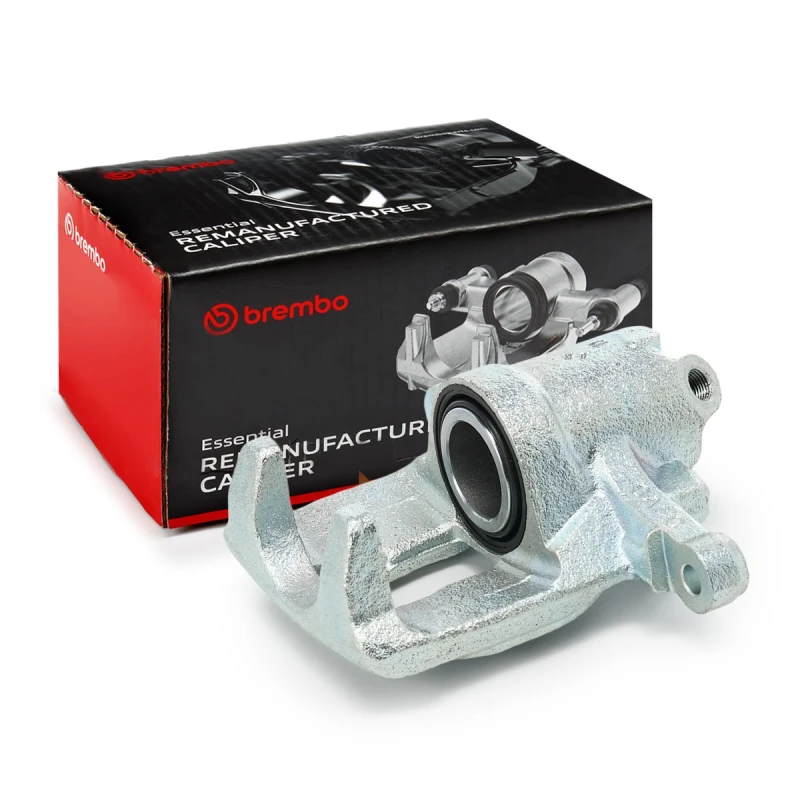 Image of BREMBO F 50 200 Brake caliper ESSENTIAL LINE Rear Axle Left Grey Cast Iron Brake Caliper (78)