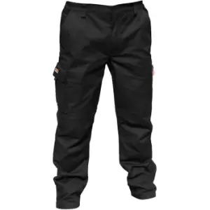 Image of Result Mens Stretch Work Trousers / Pants (34inch Long Length) (44") (Black) - Black