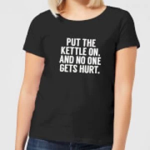 Image of Put the Kettle on and No One Gets Hurt Womens T-Shirt - Black - 3XL - Black