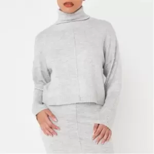 Image of Missguided Petite Recycled Seam Front Skirt - Grey