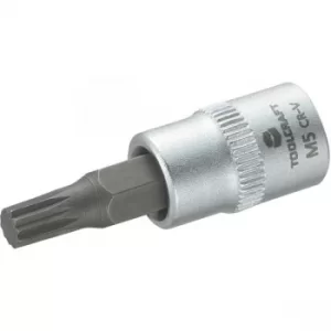 Image of Toolcraft 1/4" Drive Socket With Spline Bit 5mm