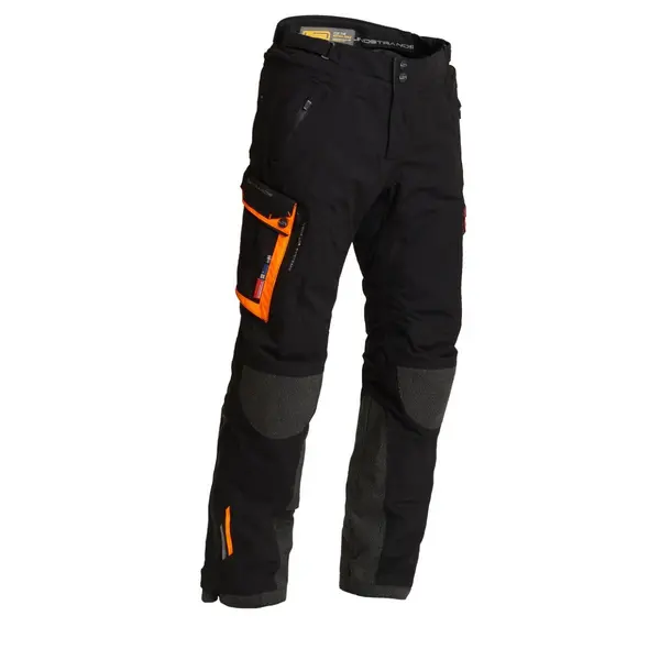 Image of Lindstrands Textile Pants Sunne Black Orange Size 48