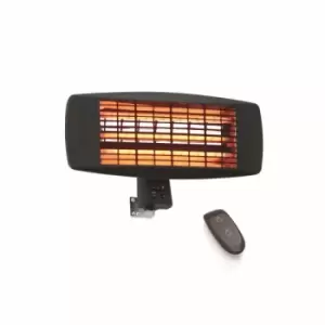 image of Devola Core 2kW Wall Mounted Garden Patio Heater (Black) - DVSPH20WMB