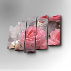 Image of 5PUC-073 Multicolor Decorative Canvas Painting (5 Pieces)