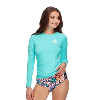 Image of Body Glove Long Sleeve Rash Vest - Sea Mist