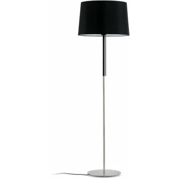 image of Faro Volta - 1 Light Floor Lamp Black, Nickel, E27