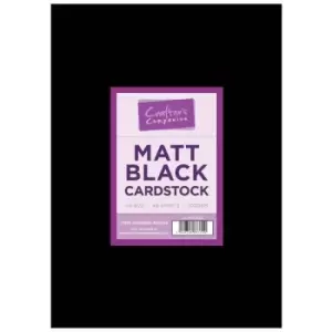 image of Crafter's Companion A4 Cardstock Matt Black 40 Sheets