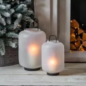 Image of Crossland Grove Dursley Frosted Glass Lantern Small