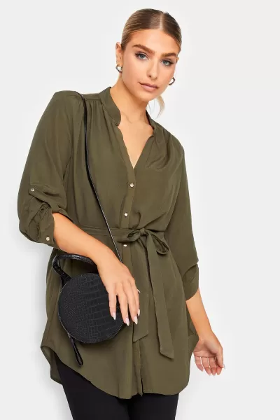 Image of M&Co Tab Sleeve Detail Blouse