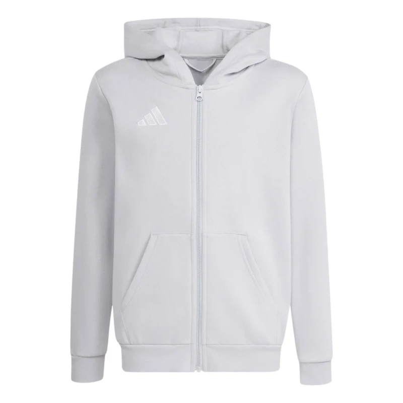 Image of Adidas Hooded sweatshirt with zipper adidas Entrada 26 Gris Unisex 15/16 ans