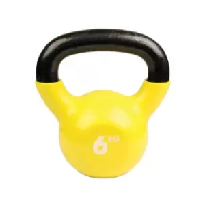 image of Fitness Mad 6kg Kettlebell Yellow