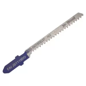 Image of Faithfull FAIJBT119BO Wood Jigsaw Blades Pack of 5 T119BO