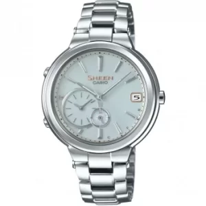 Image of Ladies Casio Sheen Time Ring Bluetooth Hybrid Smartwatch Alarm Watch