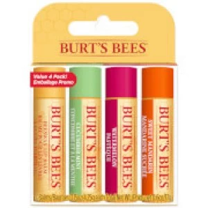 image of Burt's Bees 100% Natural Moisturising Lip Balm (Pack of 4)