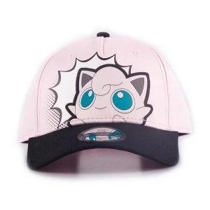 Image of Pokemon - Jigglypuff PopArt Adjustable Unisex Cap - Pink/Black