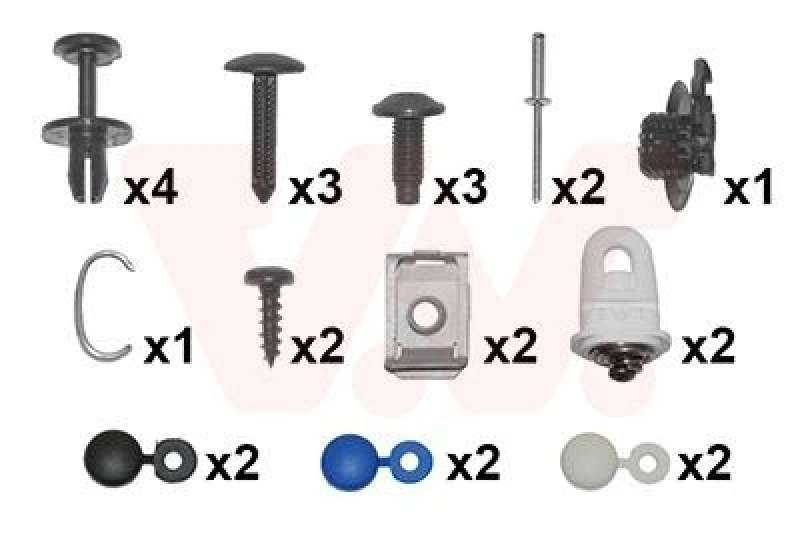 Image of VAN WEZEL Mounting Kit, bumper VAN WEZEL 4060794