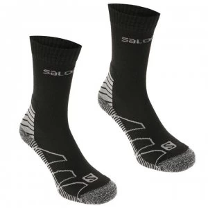 image of Salomon Lightweight 2 Pack Walking Socks Mens - Black/Silver